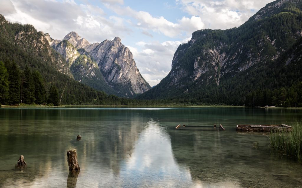 View over South-Tirol: Lago di Dobbiaco