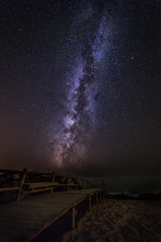 From Faro to Porto: The Milky Way over the Atlantic.
