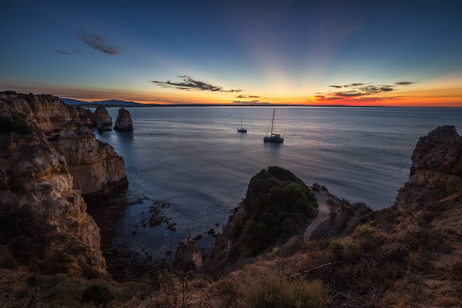 Ponta da Piedade during Sunrise