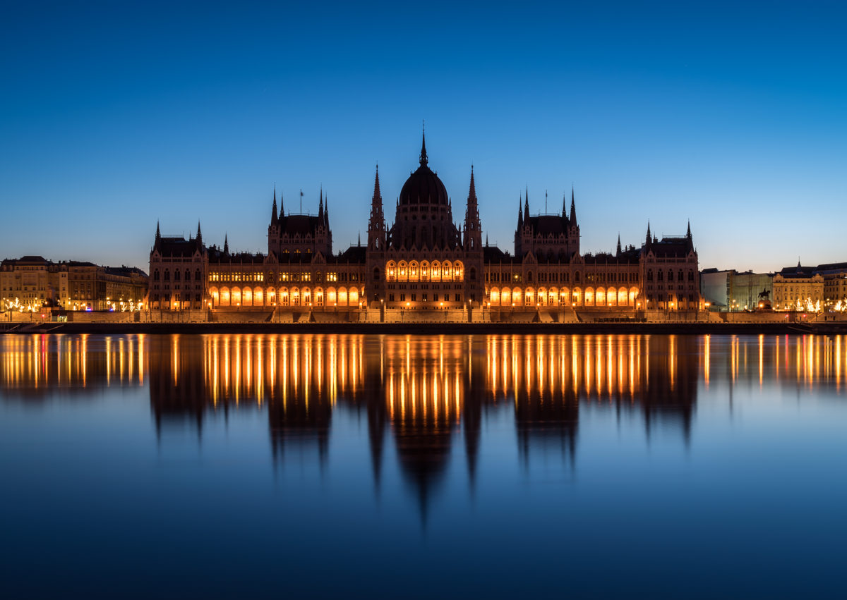 The Hungarian Parliament Building during the Blue Hour