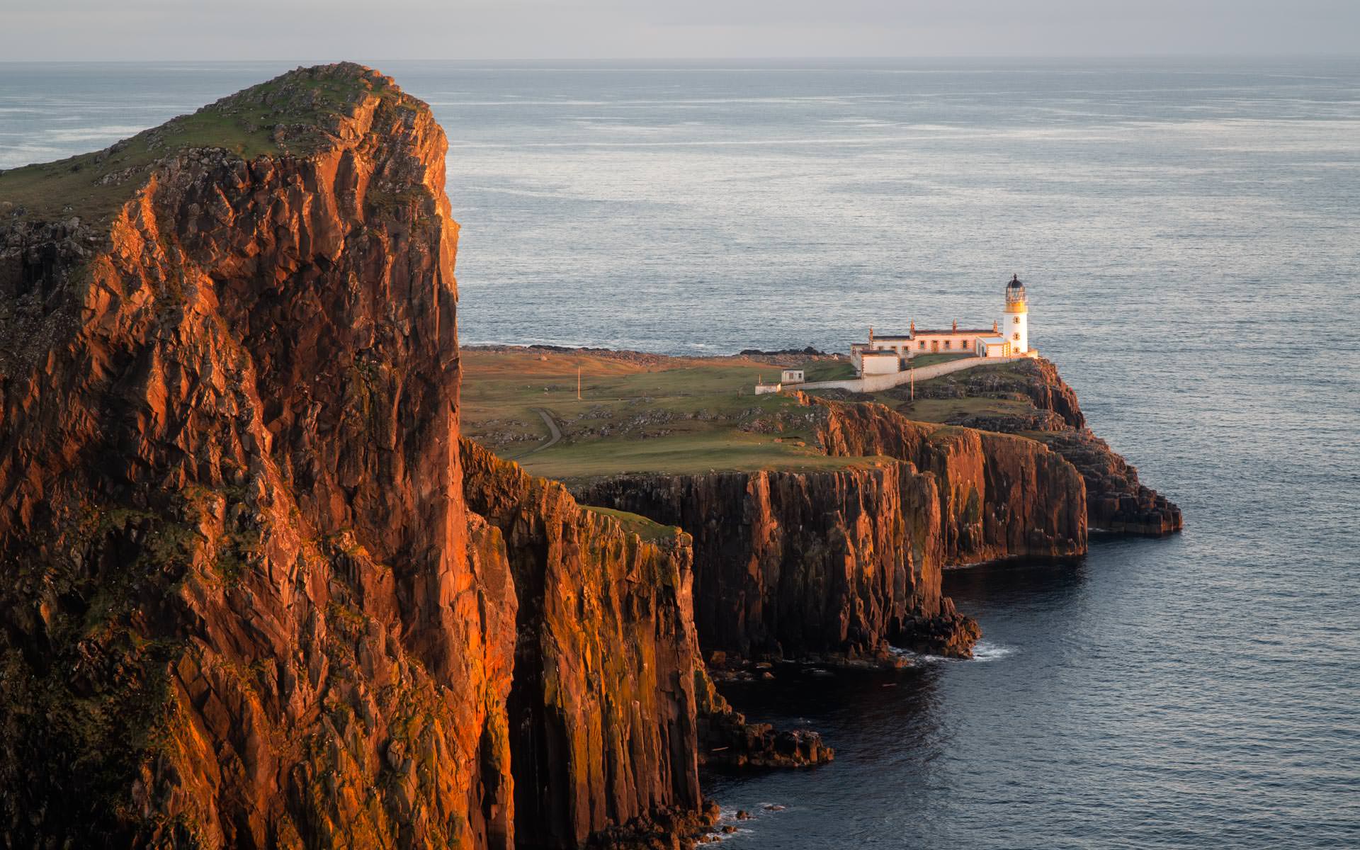 Sunset at Neist Point Lighthouse - Scottish landscape Photography