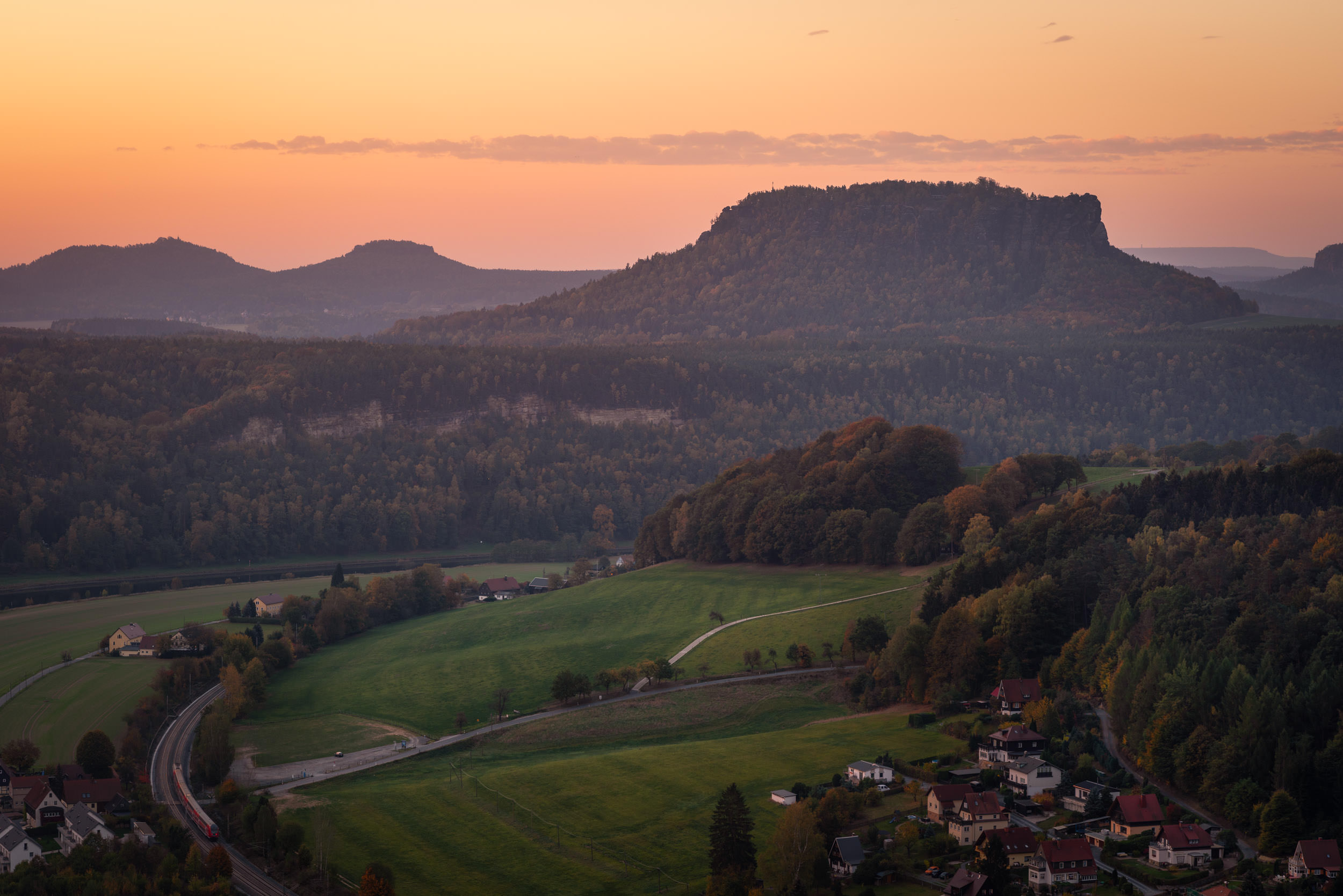 Sunrise over Rathen - Landscape Photography in Saxon Switzerland during Autumn 