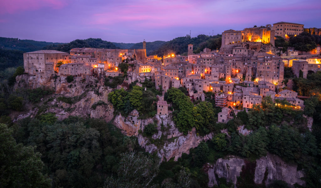 Blue hour at Sorano - South of Tuscany, Italy